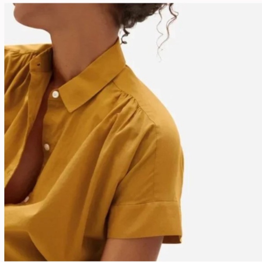 Everlane Square Air Button Up Shirt in Amber